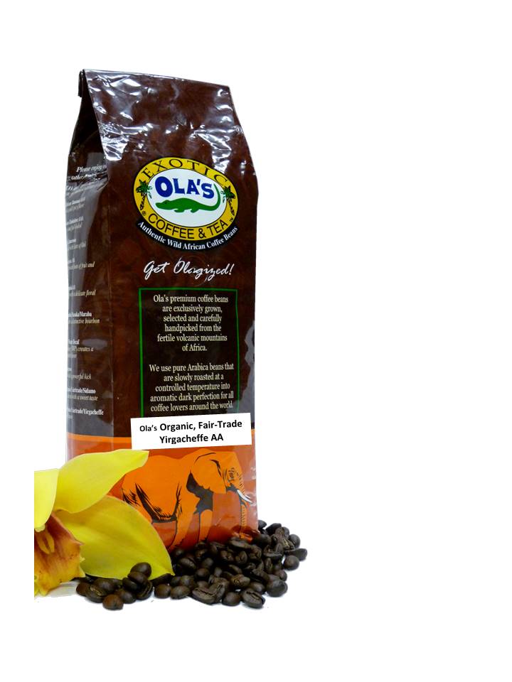 Ola's Organic Fair Trade Yirgacheffe AA coffee bag
