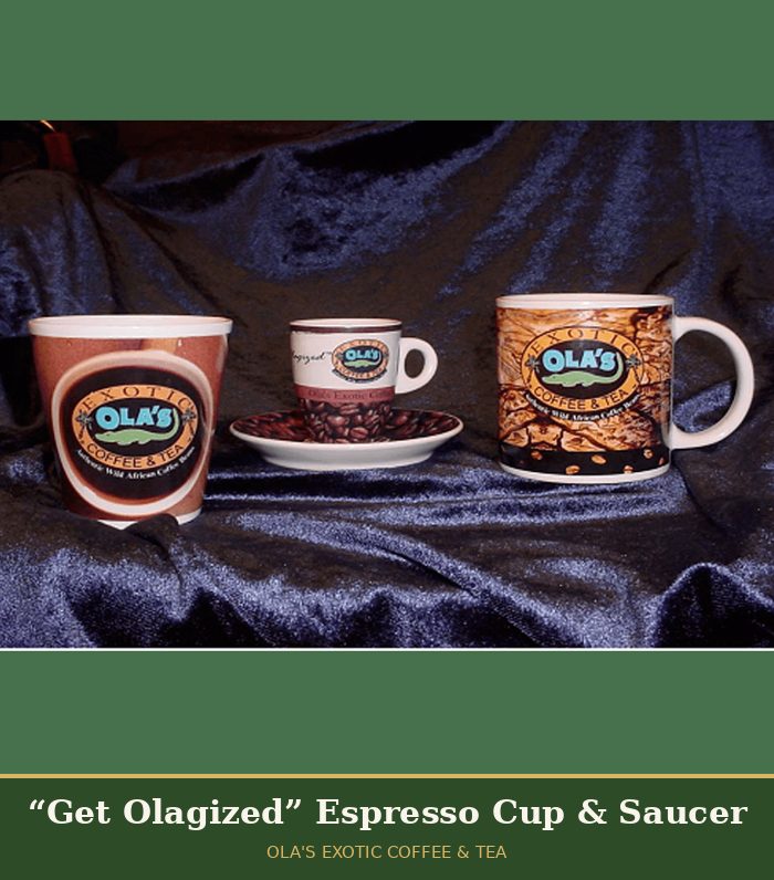Get Olagized espresso cup and saucer